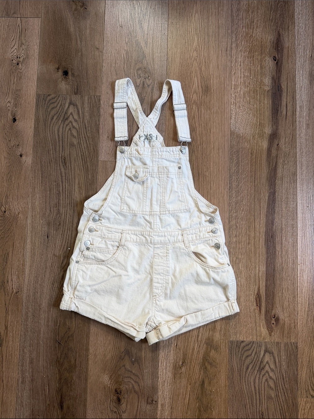 We The Free Ziggy Overall Shorts - Cream
